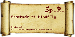 Szathmári Mihály névjegykártya