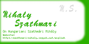 mihaly szathmari business card
